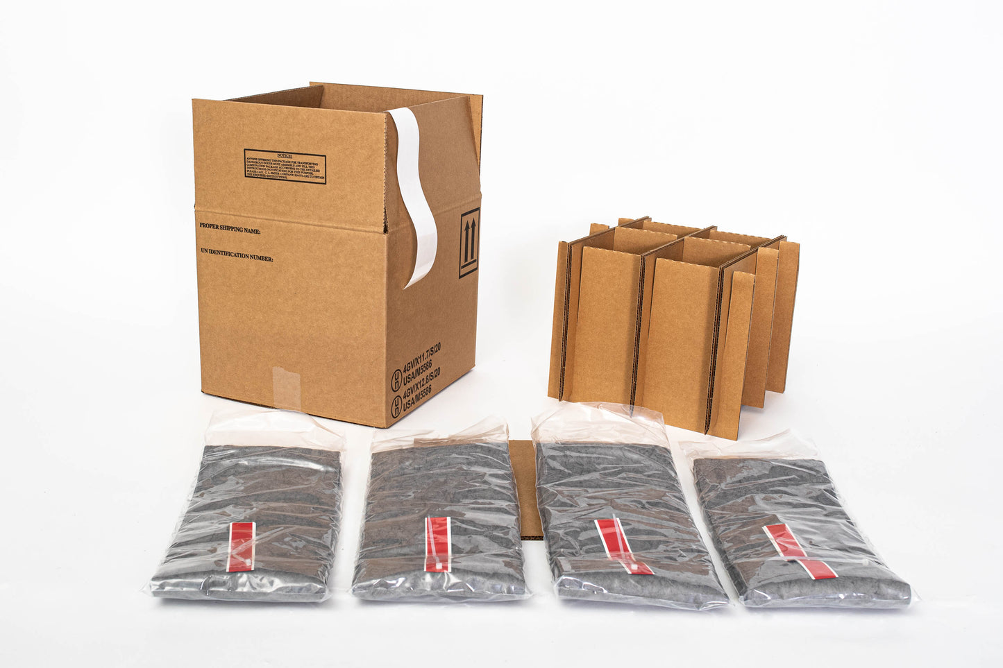 UN4GV 4-in 1 Liter/32oz (or less) Absorbent Bag Packaging Kit