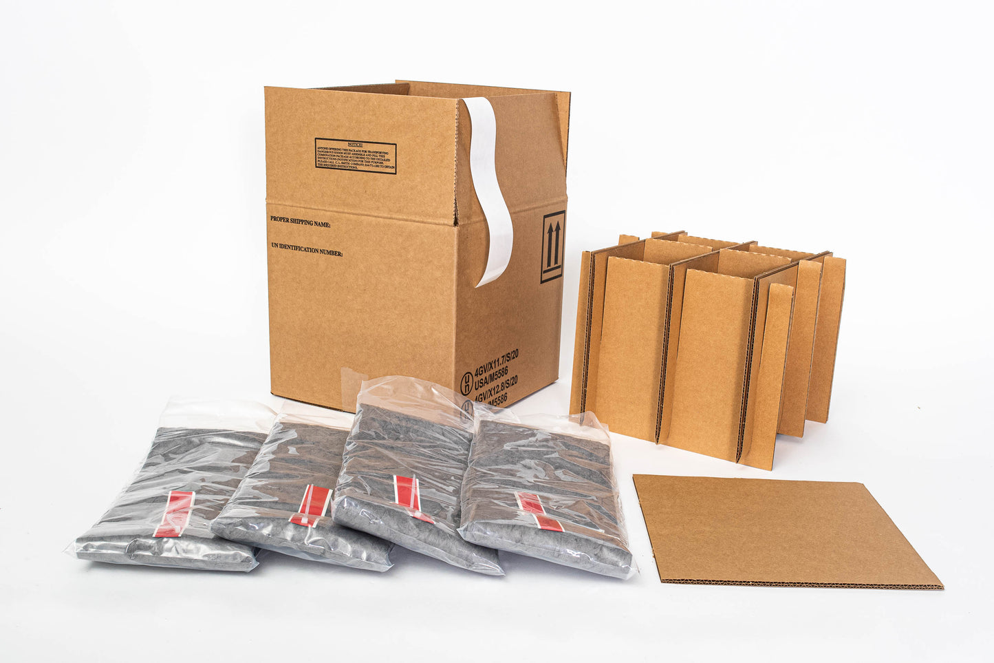 UN4GV 4-in 1 Liter/32oz (or less) Absorbent Bag Packaging Kit